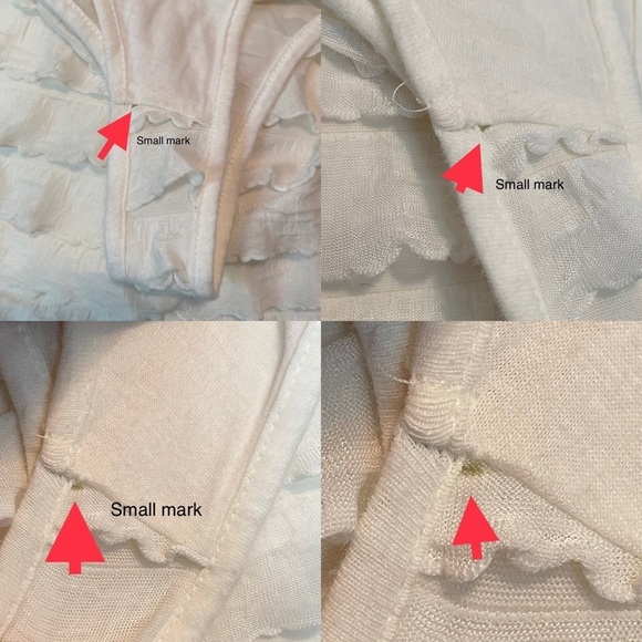 Ann Taylor Loft Off-White Ruffle See Through Tank Top Women’s XS - Picture 5 of 14